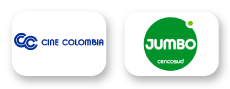 Logo de cine colombia y yumbo