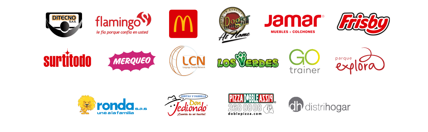 Logo de diferentes marcas aliadas